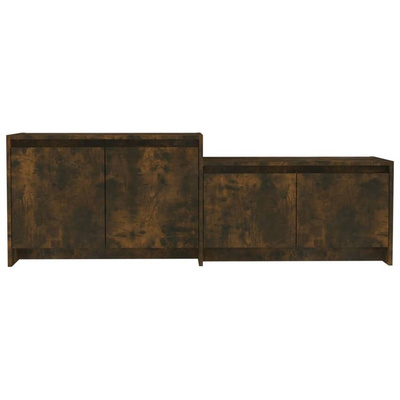 vidaXL Szafka pod TV, przydymiony dąb, 146,5x35x50 cm