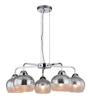 Lampa wisząca lustrzana chrom bite szkło 3x60W Cromina Candellux 35-56375