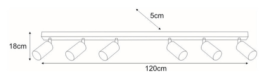 Lampy na listwie K-4555 z serii MONTI KAJA