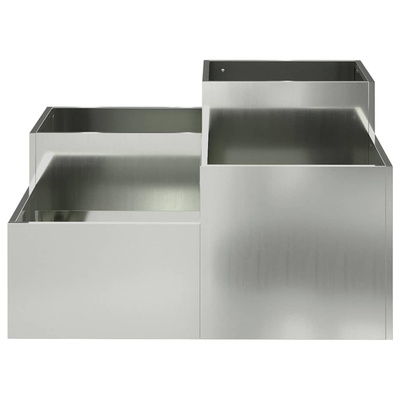 Doniczka ogrodowa Srebrny 100 x 100 x 48 cm Stal galwanizowana