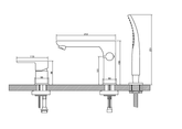Bateria wannowa 3-otworowa Siros chrom  Invena