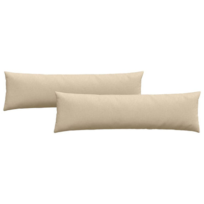Poduszki na sofę 2 pcs Kremowy 145 x 40 cm tkanina