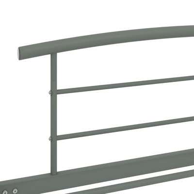 Rama łóżka, szara, metalowa, 90 x 200 cm model standard