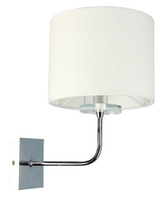Kinkiet chromowy abażur tkany E14 40W lampa Estera Candellux 21-11473