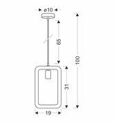 Ostor lampa wisząca czarny+beżowy 1x40W E27