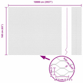 Ogrodzenie heksagonalne 1,6 x 100 m PVC zielony
