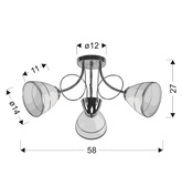 Elotte Lampa Sufitowa 3X40W E27 Biały