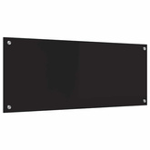 Panel kuchenny Czarny 100 x 40 cm szkło hartowane
