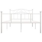 Rama łóżka, biała, metalowa, 140 x 200 cm