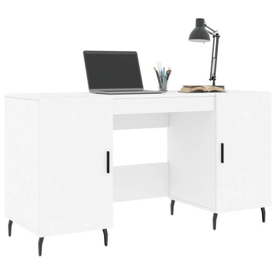 vidaXL Biurko, białe, 140x50x75 cm, materiał drewnopochodny wariant 7