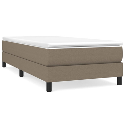 vidaXL Łóżko kontynentalne z materacem, taupe, tkanina, 80x200 cm wariant 7