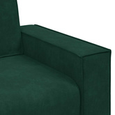 Sofa 3-osobowa, ciemnozielony, 220x78x84 cm, obita aksamitem