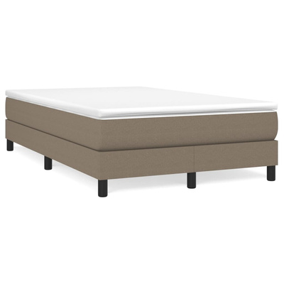 vidaXL Łóżko kontynentalne z materacem, taupe, tkanina, 120x200 cm wariant 5
