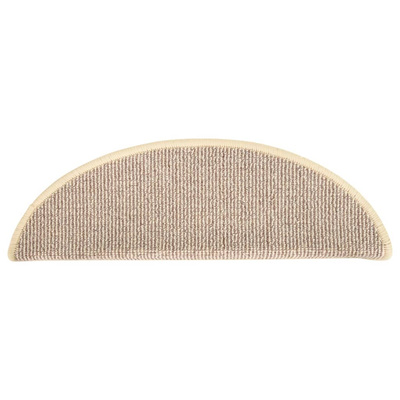 Maty na schody 15 szt. 56x17x3 cm, biało-brązowe, półokrągłe