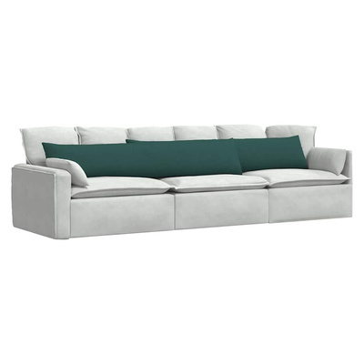 Poduszki na sofę 2 pcs Ciemna zieleń 200 x 40 cm tkanina