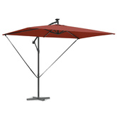 Parasol plażowy Ze LED Lights terakota 294 x 200 x 270 cm
