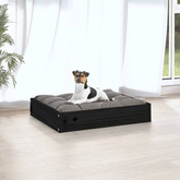 vidaXL Legowisko dla psa, czarne, 51,5x44x9 cm, lite drewno sosnowe