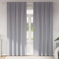 Firany blackout z kółkami 2 pcs Jasnoszary 260 x 140 cm