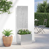 Ekran zapewniający prywatność w ogrodzie Srebrny 50 x 150 cm
