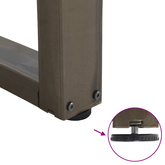 Nogi do stołu jadalnego w kształcie litery V 2 szt. Naturalna stal 100x(72-73,3) cm Stal