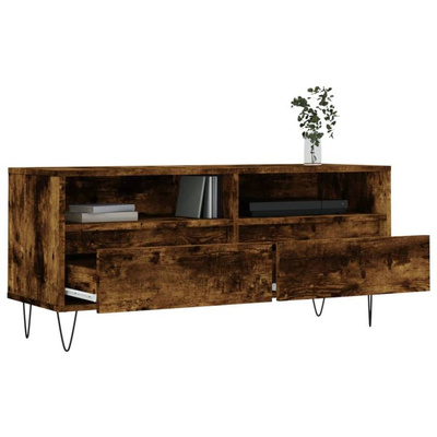 vidaXL Szafka pod TV, przydymiony dąb, 100x34,5x44,5 cm wariant 4