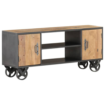 vidaXL Szafka pod TV, 110 x 30 x 49 cm, lite drewno z odzysku