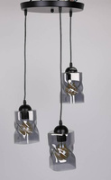 Lampa wisząca czarna/dymiona talerz 3xE27 Felis 33-00200