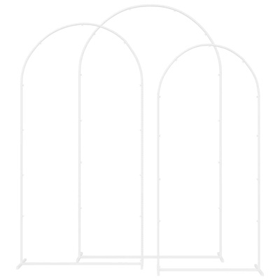 Łuk Ślubny 3 pcs Biały Stal