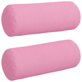 Poduszki Wałkowe 2 pcs Różowy ? 15 x 40 cm tkanina