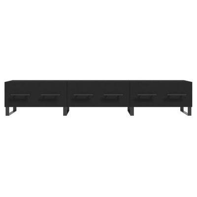vidaXL Szafka pod TV, czarna, 150x36x30 cm, materiał drewnopochodny wariant 4