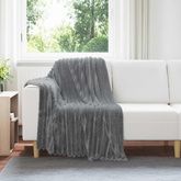 Koce narzutowe 6 pcs Ciemnoszary 150 x 130 cm Polar
