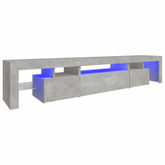 vidaXL Szafka pod TV z oświetleniem LED, szarość betonu 215x36,5x40 cm