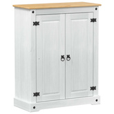 Szafka na buty Biały 86 x 38,5 x 108 cm Lite drewno sosnowe