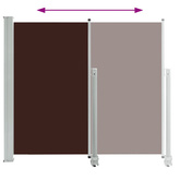 Wysuwana markiza boczna na taras, 160 x 300 cm, brązowa