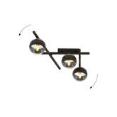 Lampa sufitowa  SMART 3 BLACK/STRIPE