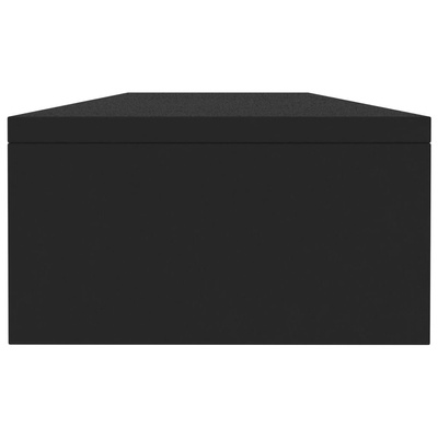 Półka pod monitor, czarna 100x24x13 cm, materiał drewnopochodny