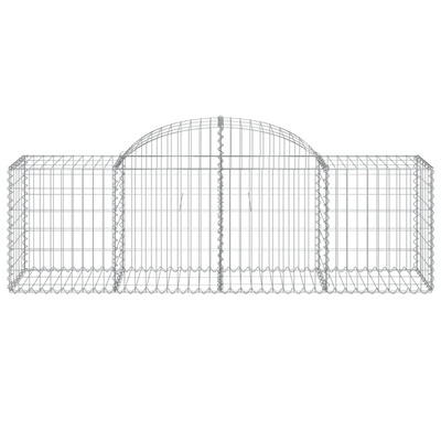 Kosze gabionowe, 9 szt., 200x50x60/80 cm, galwanizowane żelazo
