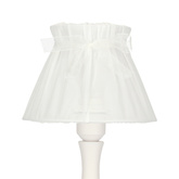 Lampka nocna Zefir biała z abażurem klasyczna E27 40W