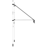 Markiza zwijana ręcznie, 150 cm, niebiesko-białe pasy
