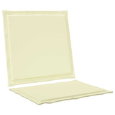 Poduszki na Siedzisko i Oparcie 4 pcs kremowy 47 x 45 x 2 cm