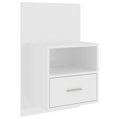 vidaXL Wiszące szafki nocne, 2 szt., białe z połyskiem model standard