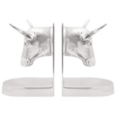 Podpórki do książek 2 pcs Srebrny 21,5 x 15,5 x 20 cm Aluminium