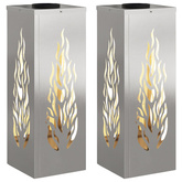 Słoneczna LED lampa na ścieżkę 2 pcs Srebrny Stal nierdzewna