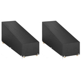 vidaXL Pokrowce na leżaki, 2 szt., 12 oczek, 205x75x40/70 cm, PE