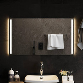 vidaXL Lustro łazienkowe z LED, 90x50 cm