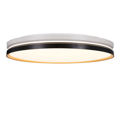 Montana Lampa sufitowa plafon czarny+biały+złoty 24w led 40 cm klosz biały