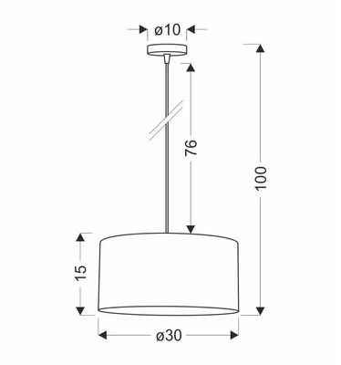 Legno lampa wisząca 30 1x40w e27 Abażur orzechowy