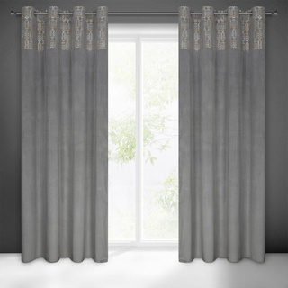 Zasłona Liza stalowa 140x250