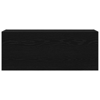 Wisząca szafka łazienkowa, czarna, 100x25x40 cm
