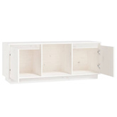 vidaXL Szafka pod TV, biała, 110,5x35x44 cm, lite drewno sosnowe